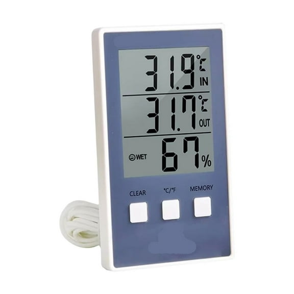 Digital Thermometer Hygrometer Indoor Outdoor Temperature Humidity Sensor Probe Weather Station