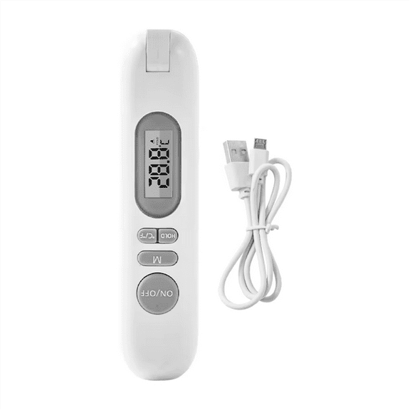 Digital Thermometer with Stainless Steel Probe, LCD Display for BBQ,Cooking,Baking,USB Charging,over Temperature Warning,1 * Digital Thermometer with Stainless Steel Probe