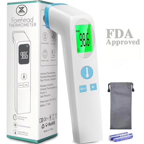 Digital Thermometer for Adults and Kids, Fast Accurate Baby Thermometer with Fever Alarm & Mute Mode -Take Quick Temperature Easily (Black)