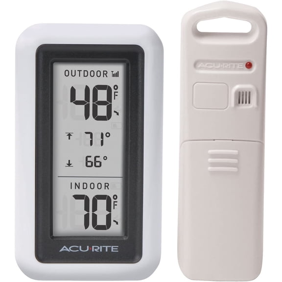 Digital Thermometer with Indoor, Outdoor Temperature and Daily High and Lows (00424CA), White