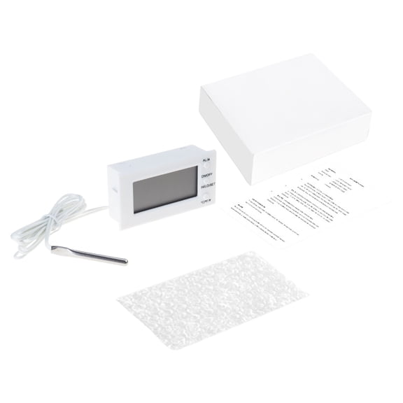 Digital Thermometers with Long Probe High Low Temperature Alarm -50 to 100/-50 to 300 Temperature Meter Battery Powered