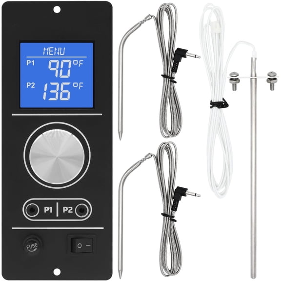 Digital Thermostat Controller for Retro Non-Wi-Fi Pellet Grill, Comes with Dual Meat Probes and RTD Temperature Sensor
