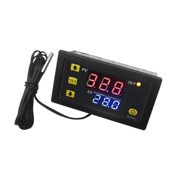 Digital Thermostat Heating Cooling Control Temperature Regulator Controller W3230 12V 24V DC / 110-220 AC Relay Output