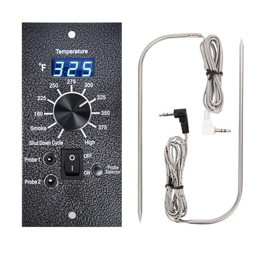 Digital Thermostat Kit for Traeger Control Panel Kit Parts Replacement, Upgrade Digital Thermometer Pro Controller Temperature Control Board for Traeger Pellet Grills, with Dual Meat Probes