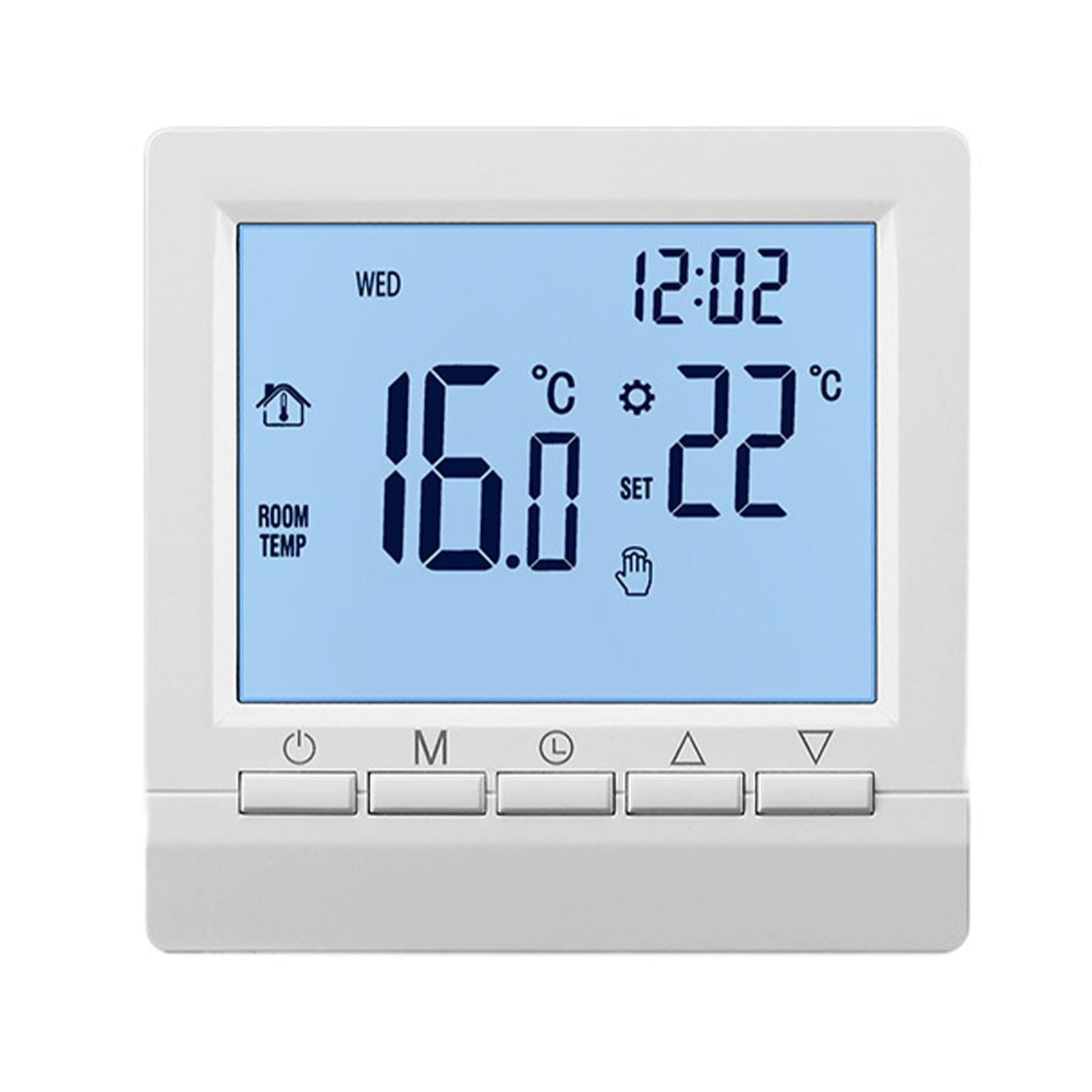 Digital Thermostat Room Thermostat Floor Heating Wall Heating xp LCD White K4G7