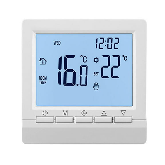 Digital Thermostat Room Thermostat Floor Heating Wall Heating xp LCD White K4G7