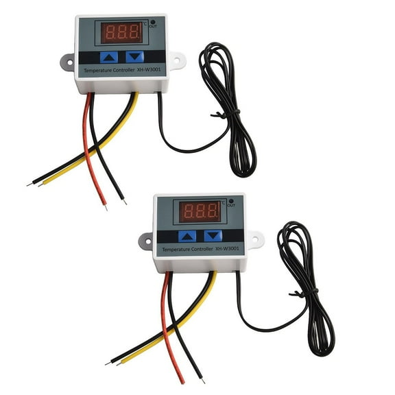Digital Thermostat Switch Set 2pcs Controllers with Sensor for Effective Heating and Cooling Solutions