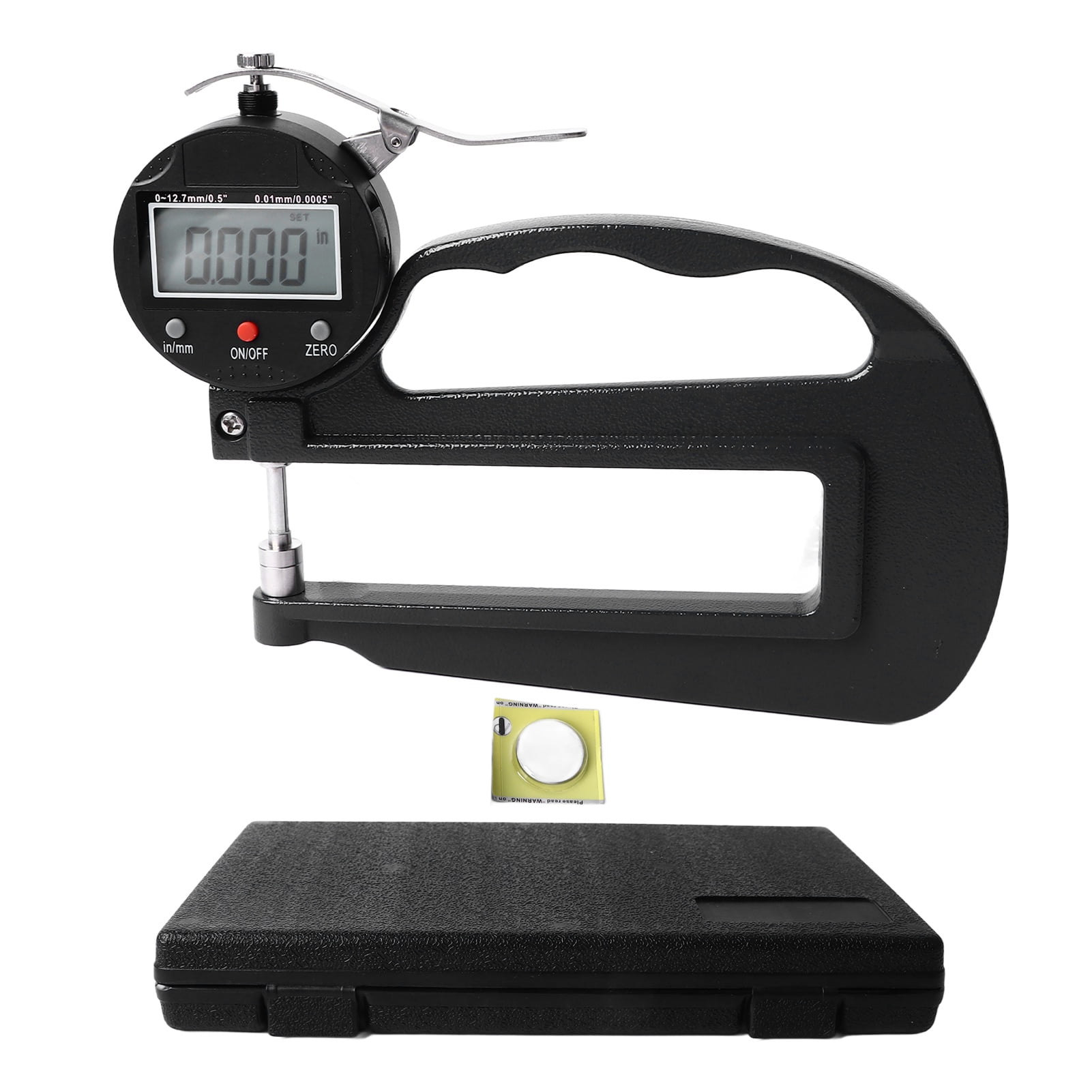 Digital Thickness Gauge 0.0005in 0.01mm Resolution 0 to 12.7 X 120mm