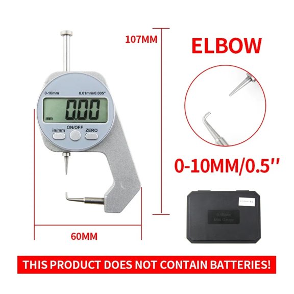 Digital Thickness Gauge Measuring Tools Electronic Thickness Meter Measure Thickness Of Paper Cloth Thin Metal Micrometer 0.01mm ,Precision Measuring