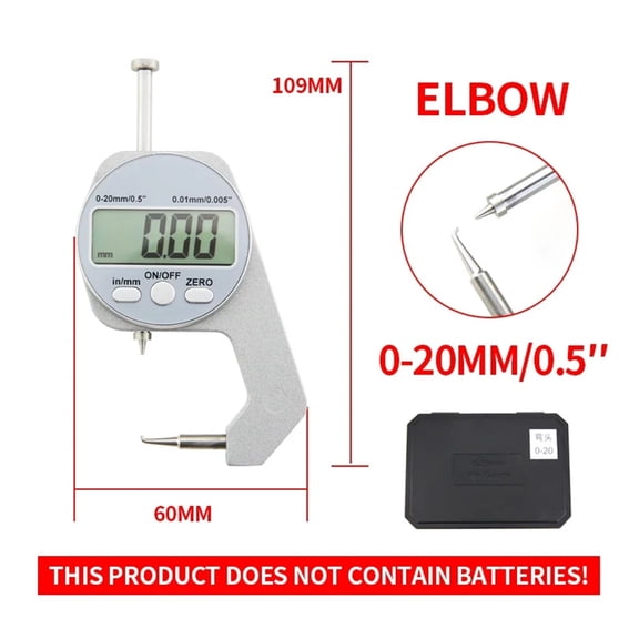 Digital Thickness Gauge Measuring Tools Electronic Thickness Meter Measure Thickness Of Paper Cloth Thin Metal Micrometer 0.01mm ,Precision Measuring