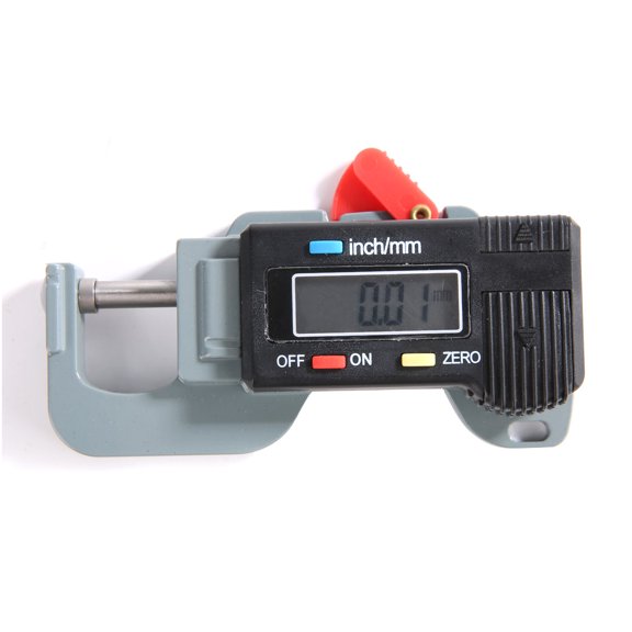 Digital Thickness Gauge Metal Horizontal Electronic Thickness Micrometer Jewelry Pearl Ruler Measuring Tool with Large LCD Screen 0-0.5 Inches / 0-12.7 mm Range Caliper