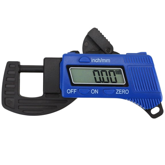 Digital Thickness Gauge Micrometer 0-12.7mm Portable Measuring Tool with Display, Inch/Metric Calipers for Mechanics and Machinist (No Battery Included)