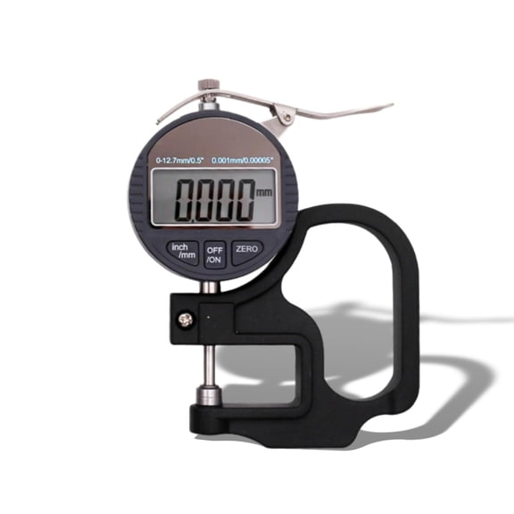 Digital Thickness Gauge, Thickness Micrometer Meter, 0 to 12.7mm Digital Display Measuring Tool with LCD Display, for Paper Film (0.001mm Accuracy)