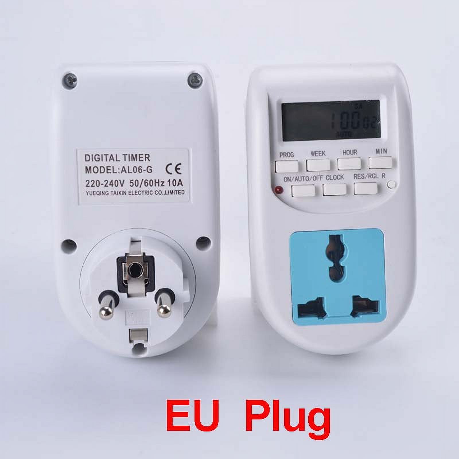 Digital Time Switch Timer With UK EU Socket Weekly Programmable