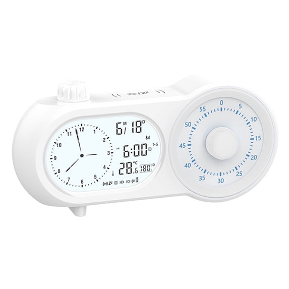 Digital Timer Clock With Double LCD Display Date Week Temperature Monitoring 199 Day Countdown Mechanical