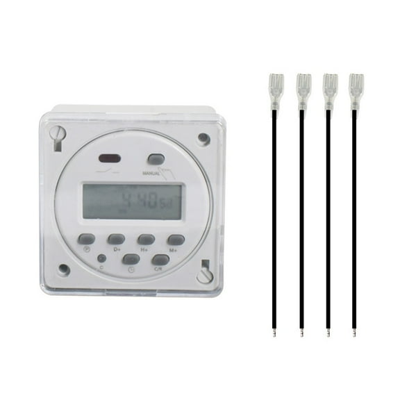 Digital Timer DC/AC 12V 16A LCD Display Programmable Timer Switch Digital Electronic Daily LCD Time Relay Switch Digital Timer