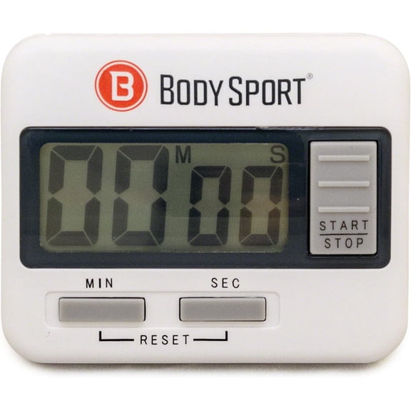 Digital Timer Stopwatch for Fitness & Exercise Routines - Easy to Use Battery Operated Multifunctional Time Trar for Home Gym Kitchen Classroom and Office Settings