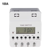 Digital Timer Switch Relay KG316T, 220V 60A-100A Programmable Electronic Time Delay Relay with LCD Display, Wall/Rail Mount for Industrial Use100A