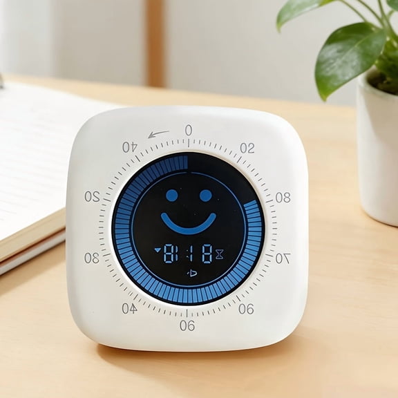 Digital Timer with Visible Countdown Display - Silent Minute Timer for Classroom, Kitchen, Office & Home - Visual Study Timer with Plastic Timer for Cooking, Exams, Time Management Tool ( & -to-Use)