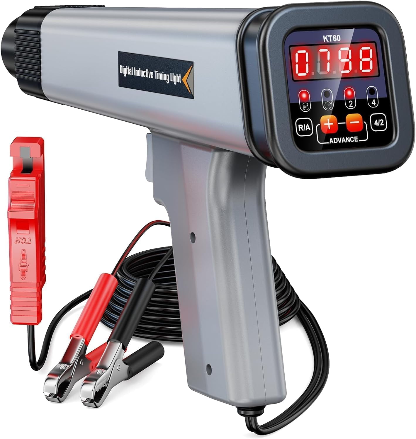 Digital Timing Light with Tachometer, 12V Ignition Timing Gun with 0–90 ...