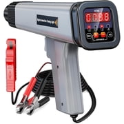 Digital Timing Light with Tachometer, 12V Ignition Timing Gun with 0 90  Advance Angle BTDC, RPM Display, Xenon Strobe, Inductive Clamp for 2/4-Stroke Gasoline Engines   Car, Motorcycle, ATV, Boat