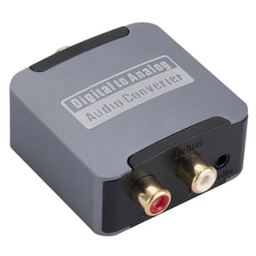 Digital To Analog Audio Converter SPDIF DAC Optical/Coaxial To RCA 3.5mm Audio Output DAC Amplifier Decoder for TV ,Low Profile Design