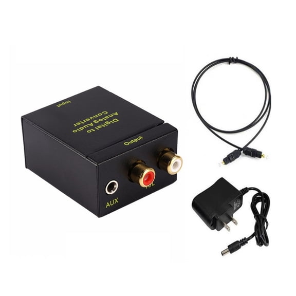 Digital To Analog Converter 3.5 Jack Amplifier Decoder Optical Fiber Coaxial For Headphone With Volume Control ,Easy to Operate
