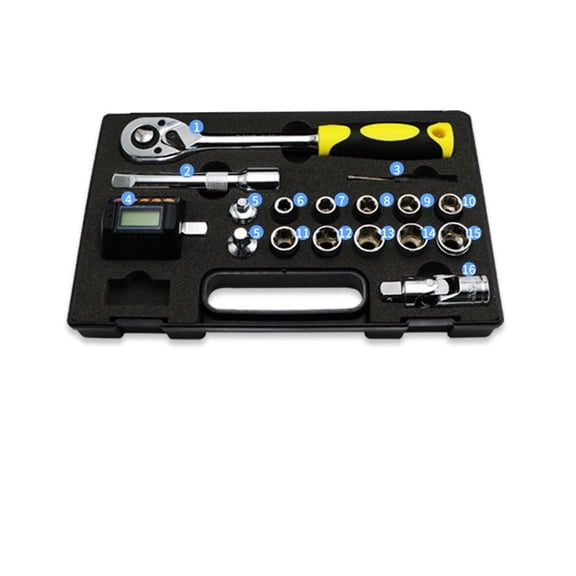 Digital Torque Meter Mini Torque Adapter 1/2'' With Backlight Ratchet Wrench Set Car Bike Repair Hand Tools