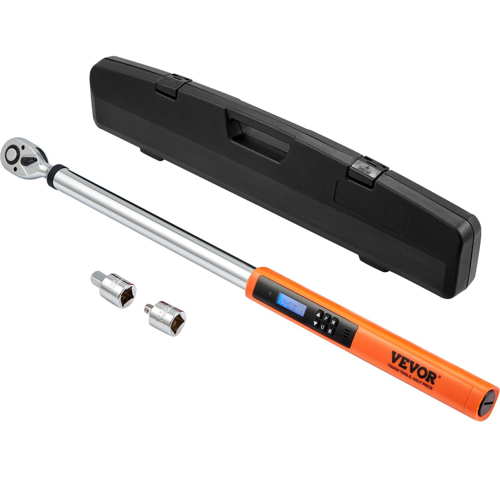 Digital Torque Wrench 1 2 Drive Electronic Torque Wrench Kit 25 250 ft lb 34 340 N m Torque Range Accurate to 2 Percent 3 Mode Adjustable Torque Wrench Set with LED Buzzer Calibration