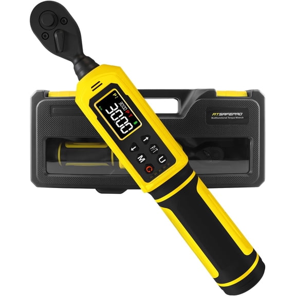 Digital Torque Wrench 1/4 Inch Drive, 4-265.6 in.lbs with Display & 5 Units, 2% Accuracy, Vibration/Buzzer/LED Alert, Peak/Track Mode, inch Pound Torque Wrench for Bike, Auto, Home Repair