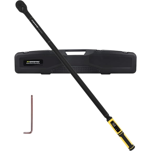 Digital Torque Wrench 3/4-Inch Drive, 15-1000 Nm (11-737.5 ft-lb), 2% Accuracy, Vibration/Buzzer /LED Alert, 5 Units, 9 Presets & 500 Data Storage, 3/4 Torque Wrench for Truck, Heavy Machinery