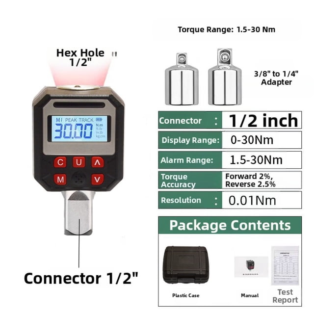Torque Label Digital Torque Wrench Adapter 1/2