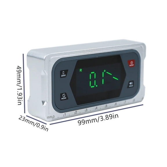 Digital Touchscreen Inclinometer With Magnetic Base, Dual Angle Gauge Meter, Buzzer For 0 To 90 Degrees, Aluminum Alloy Slope Level Tool For Industrial Use