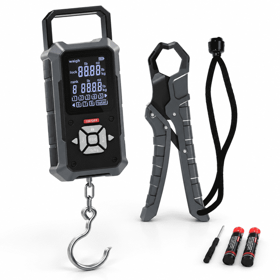 Digital Tournament Fishing Scale, 88lb/40kg Capacity with Fish Lip Grip