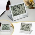 Digital Travel Alarm Clock Foldable Calendar Temperature & Timer LCD