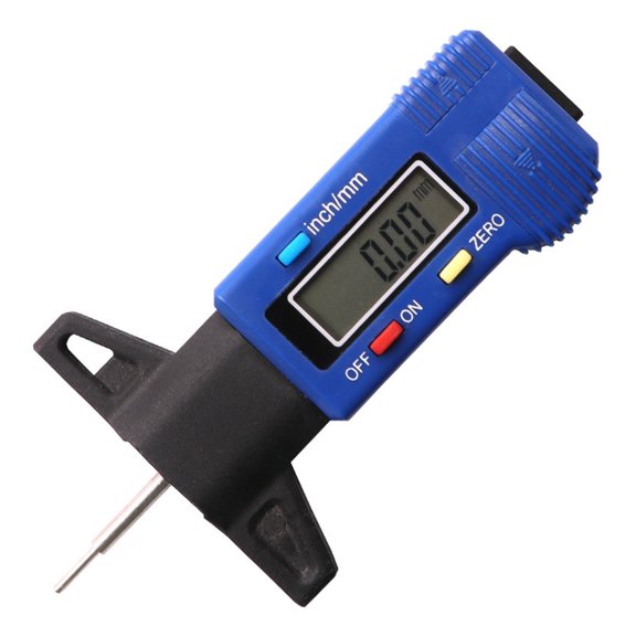 Digital Tread Depth Gauge for Car Tyre Tire Meter Thickness Gauges Automobile Tire Wear Detection ,Versatile Applications - DEPTH METER BLUE