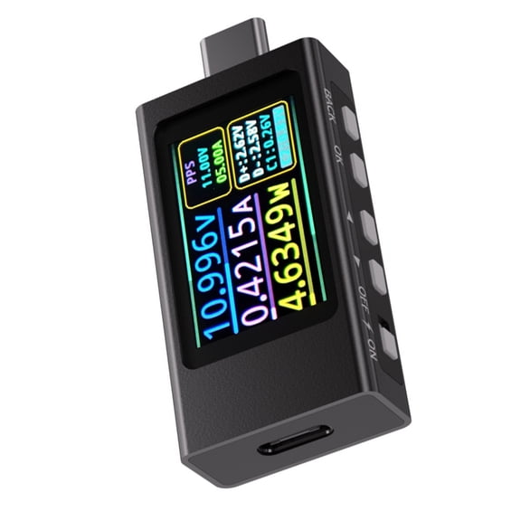 Digital USB C Power Analyzer Ammeter Voltmeter Voltage Current Monitor Tester