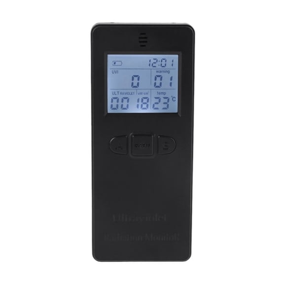 Digital UV Radiometer Ultraviolet Radiation Detector UVI Meter, Dosimeter Tester Counter With Temperature Display ,Easy Test