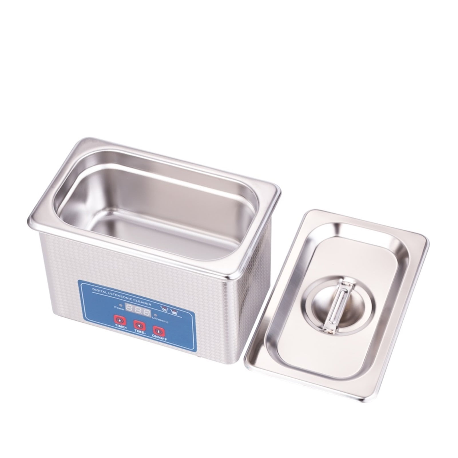 Digital Ultrasonic Cleaner Bath 0.8L 35W Stainless Tank Rust Oil Degreaser Fuel Nozzle Jewelry Ring Necklace Ultrasound Cleaning ,Strong Cleaning