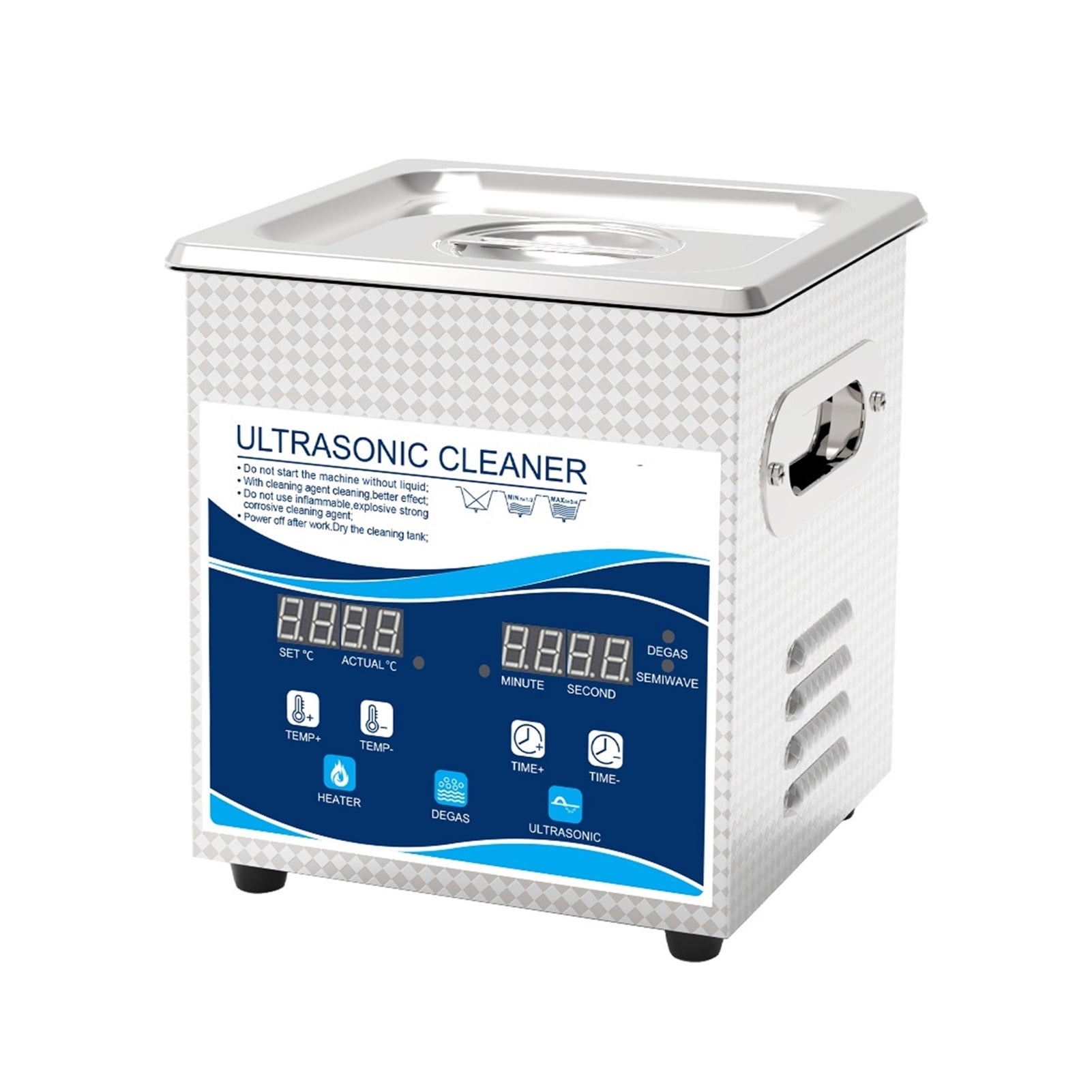 Digital Ultrasonic Cleaner Bath 2L 120W With Heating For Medical And Dental Clinic Fuel Nozzle Ultrasonic Jewelry Cleaner ,Strong Cleaning