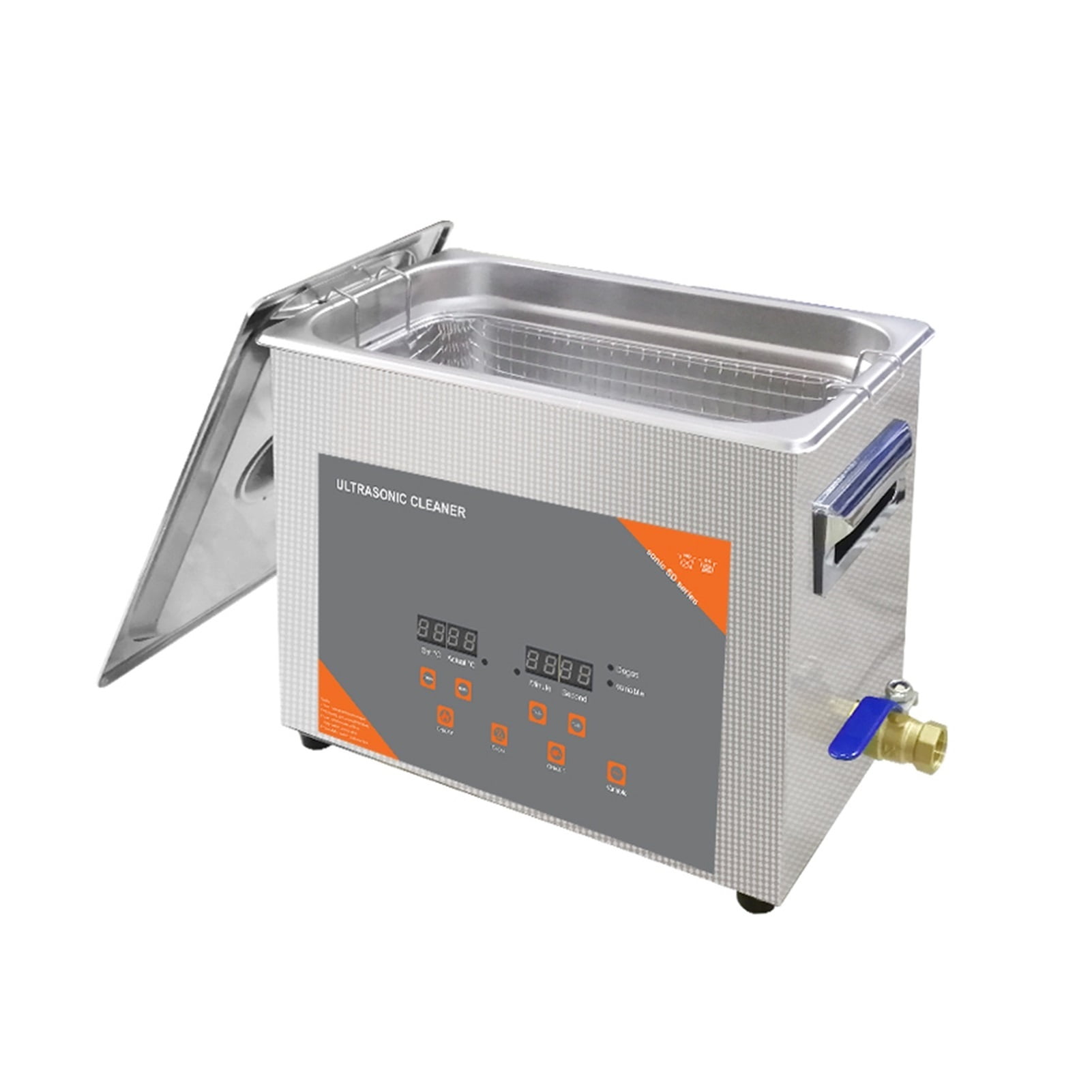 Digital Ultrasonic Cleaner Bath Heated Timer Degas For Vinyl Record Carburetor Injector Brass Auto Parts Engine 6L 180W ,Strong Cleaning