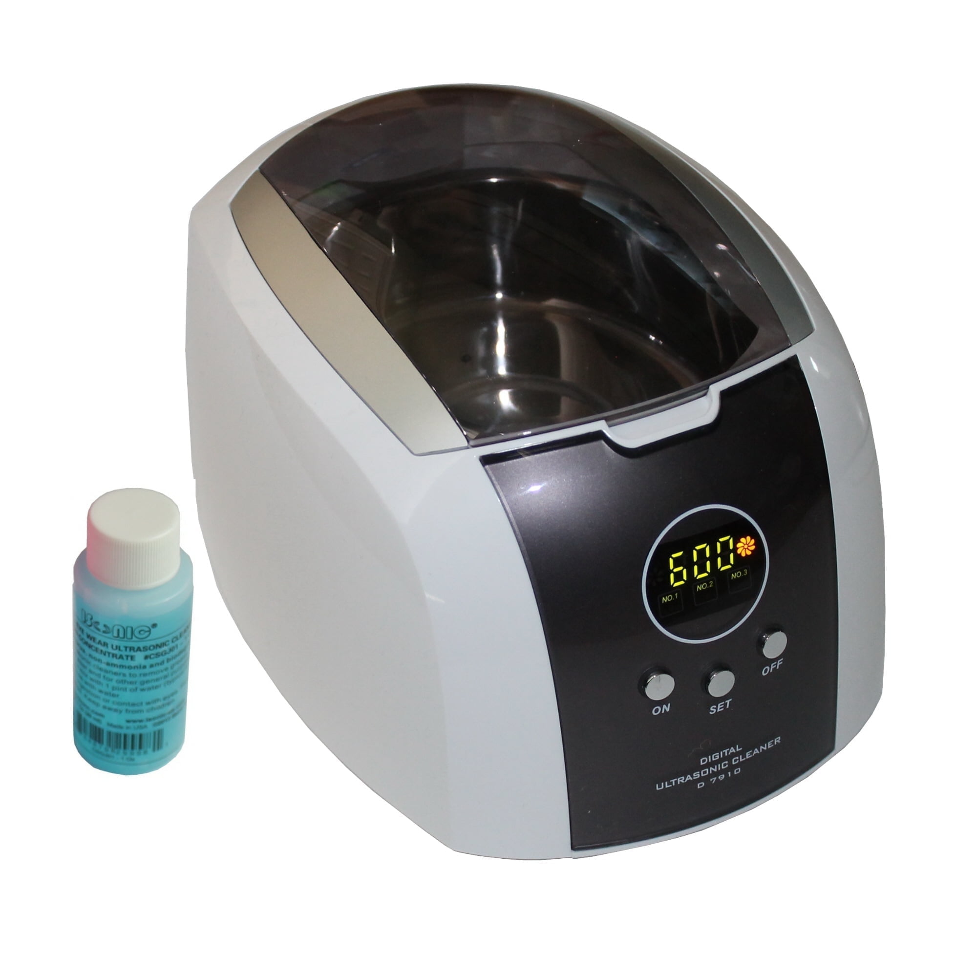 ISONIC D7910B Digital Ultrasonic Cleaner for Jewelry, Eyeglasses, Watch, CD/DVD, 1.6Pt/0.75L, 110V 35W