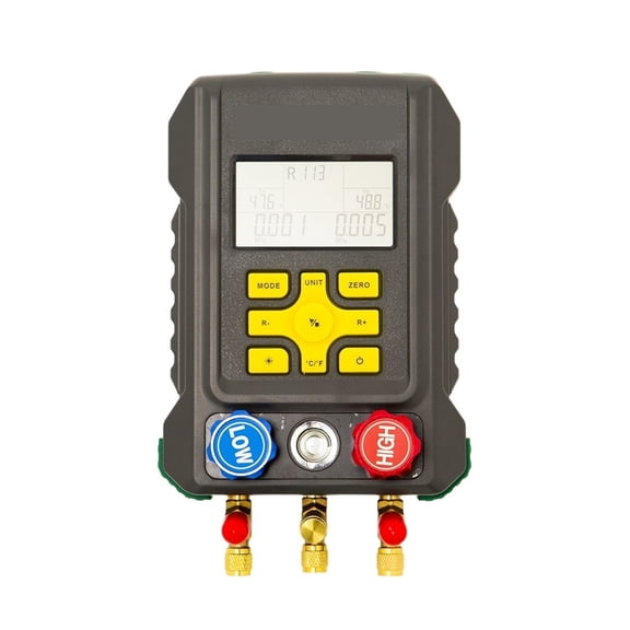 Digital Vacuum Manometer Manifold Refrigerant Pressure Gauge Set Temperature Leakage Air Conditioner Tester Meter ,Portable