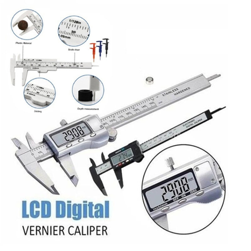 Digital Vernier Caliper 100mm 150mm LCD Electronic Carbon Fiber Altimeter Micrometer Measuring Tool Woodworking Tools ,Easy to Operate