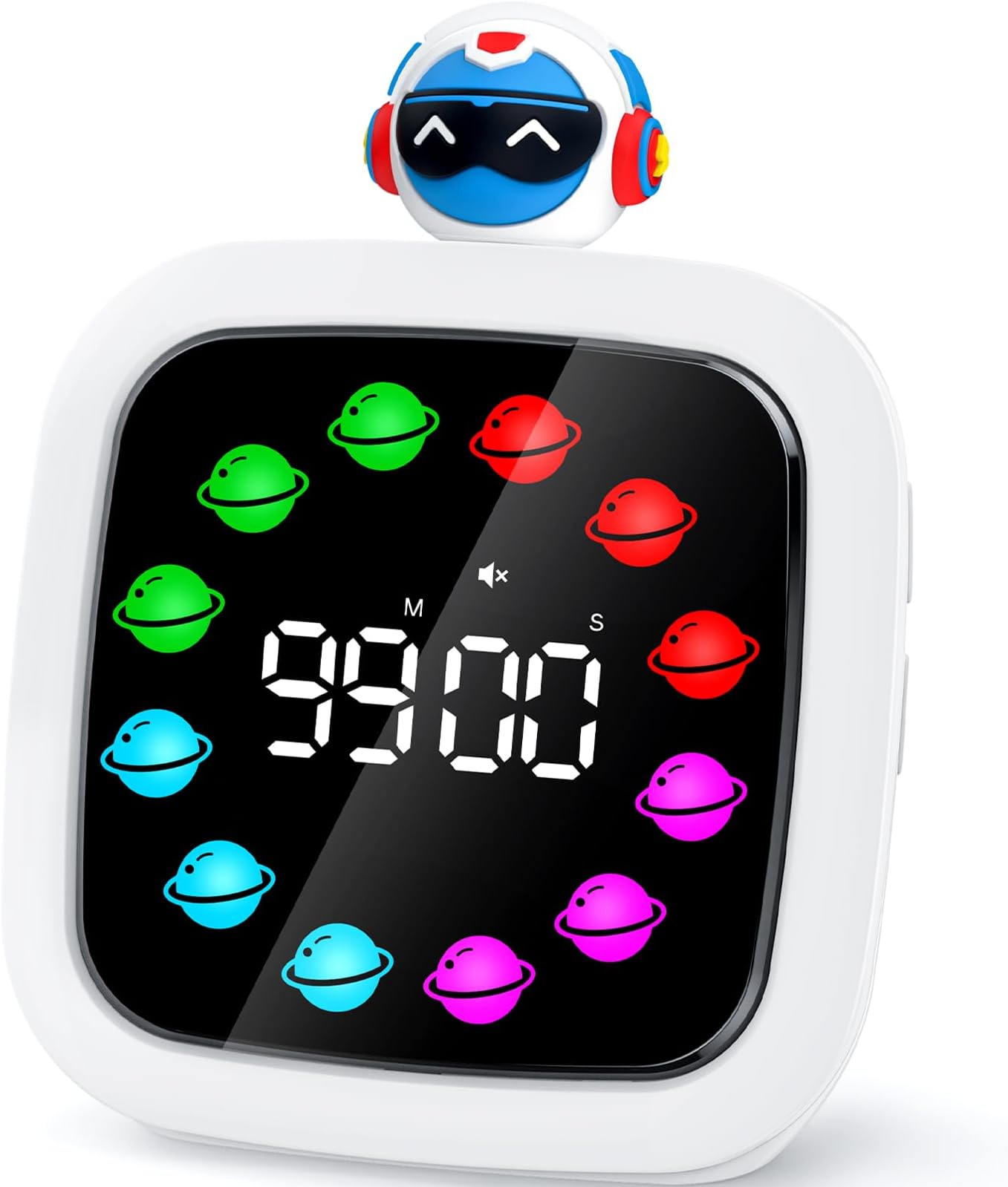 Digital Visual Timer for , 99-Minute Silent Countdown Timer with 19 ...