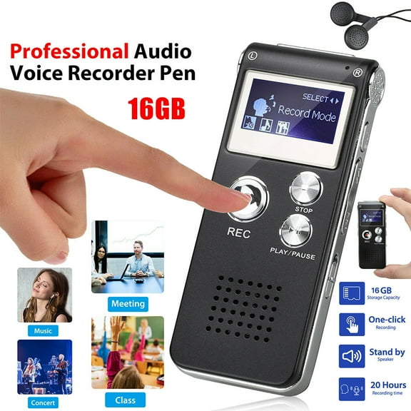 Digital Voice Activated Recorder,Record Lectures & Meetings,Sensitive Microphone,Automatic Noise Reduction