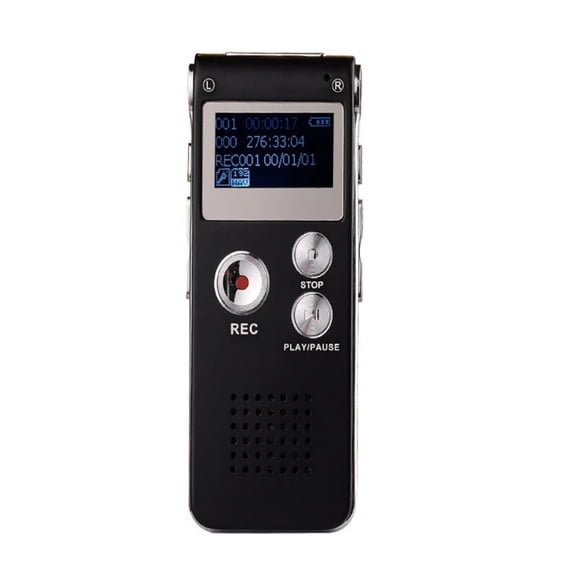 Digital Voice Activated Recorder with Playback Player Sound Recorder Professional Mini Flash
