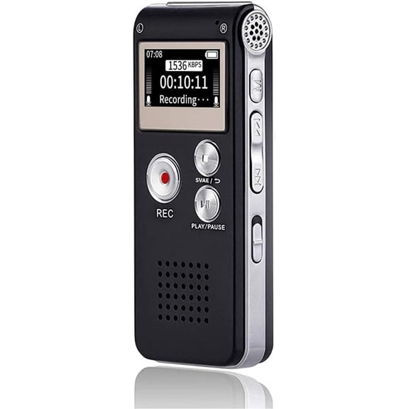 Digital Voice Recorder 32GB Voice Recorder with Playback for Lectures - USB Rechargeable Dictaphone Upgraded Small Tape Recorder Device