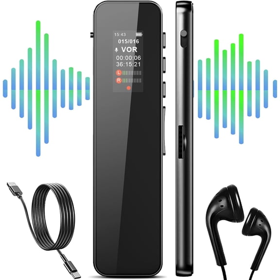 Digital Voice Recorder-68GB Voice Activated Recorder with Playback,Ultra-Thin Tape Audio Recorder,Portable Recording Devices for School College Lecture with Password