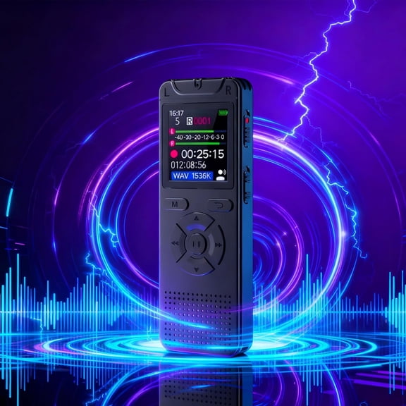 Digital Voice Recorder - Affordable & Easy to Use, -Click, Voice Activated & Noise Reduction, Long Standby, USB Connectivity, Password, A-B Repeat, MP3 for Lectures/Meetings/Classes/Interviews